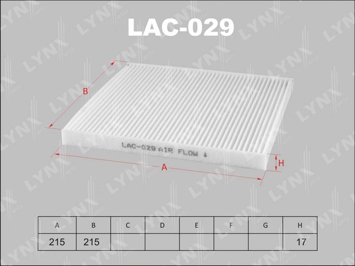 LYNXauto LAC-029 Фільтр салону LAC029: Приваблива ціна - Купити у Польщі на 2407.PL!
