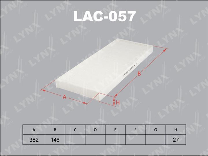 LYNXauto LAC-057 Фильтр салона LAC057: Отличная цена - Купить в Польше на 2407.PL!