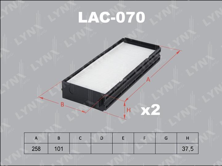 LYNXauto LAC-070 Filter, interior air LAC070: Buy near me in Poland at 2407.PL - Good price!