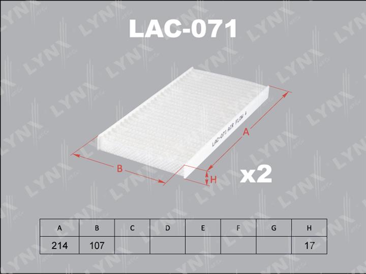 LYNXauto LAC-071 Filter, interior air LAC071: Buy near me in Poland at 2407.PL - Good price!
