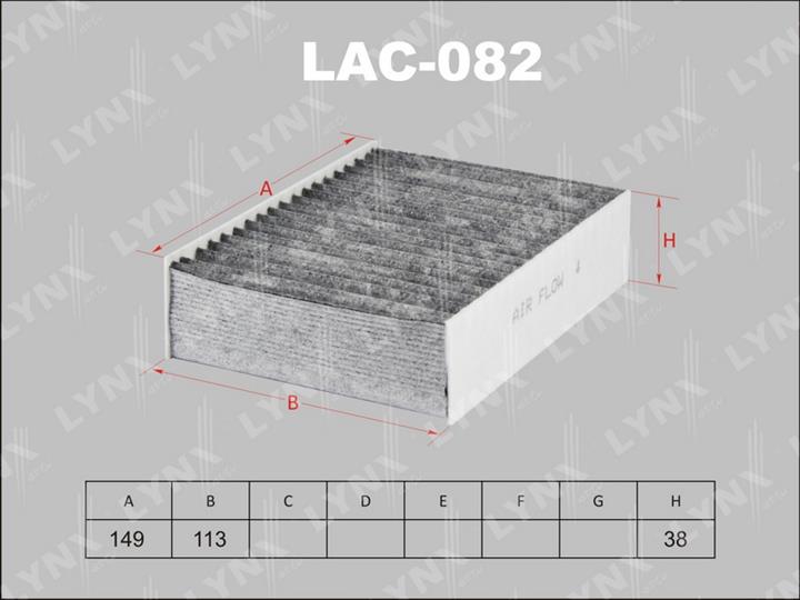 LYNXauto LAC-082 Filtr kabinowy LAC082: Dobra cena w Polsce na 2407.PL - Kup Teraz!