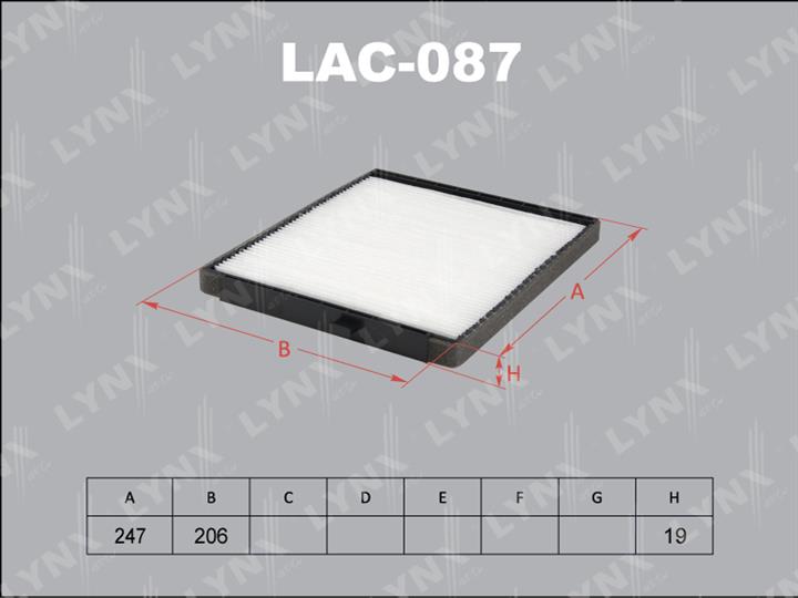 LYNXauto LAC-087 Filter, interior air LAC087: Buy near me in Poland at 2407.PL - Good price!