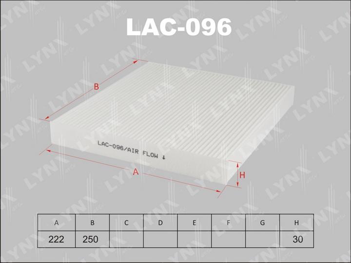 LYNXauto LAC-096 Фильтр салона LAC096: Отличная цена - Купить в Польше на 2407.PL!