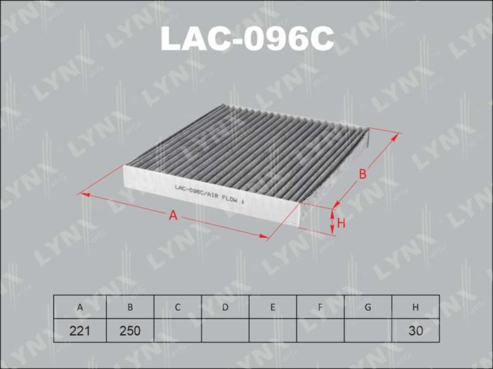 LYNXauto LAC-096C Фільтр салону з активованим вугіллям LAC096C: Купити у Польщі - Добра ціна на 2407.PL!