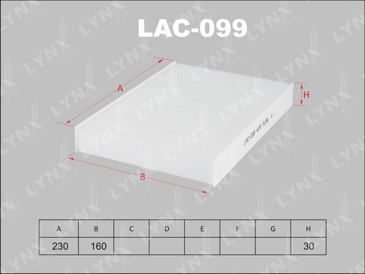 LYNXauto LAC-099 Filter, Innenraumluft LAC099: Kaufen Sie zu einem guten Preis in Polen bei 2407.PL!