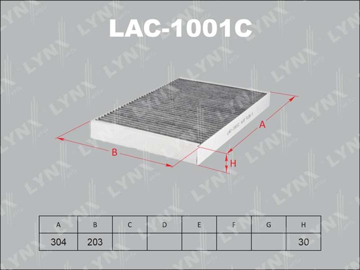 LYNXauto LAC-1001C Фільтр салону з активованим вугіллям LAC1001C: Купити у Польщі - Добра ціна на 2407.PL!