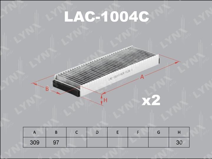 LYNXauto LAC-1004C Aktivkohle-Kabinenfilter LAC1004C: Kaufen Sie zu einem guten Preis in Polen bei 2407.PL!