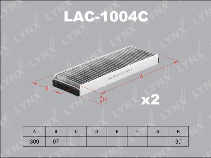 LYNXauto LAC-1004C Filtr kabinowy z węglem aktywnym LAC1004C: Dobra cena w Polsce na 2407.PL - Kup Teraz!