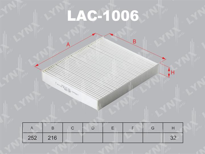 LYNXauto LAC-1006 Фільтр салону LAC1006: Купити у Польщі - Добра ціна на 2407.PL!