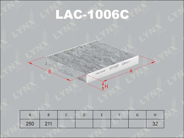 LYNXauto LAC-1006C Фильтр салона с активированным углем LAC1006C: Отличная цена - Купить в Польше на 2407.PL!