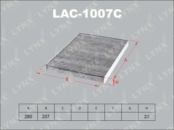 LYNXauto LAC-1007C Фільтр салону з активованим вугіллям LAC1007C: Приваблива ціна - Купити у Польщі на 2407.PL!