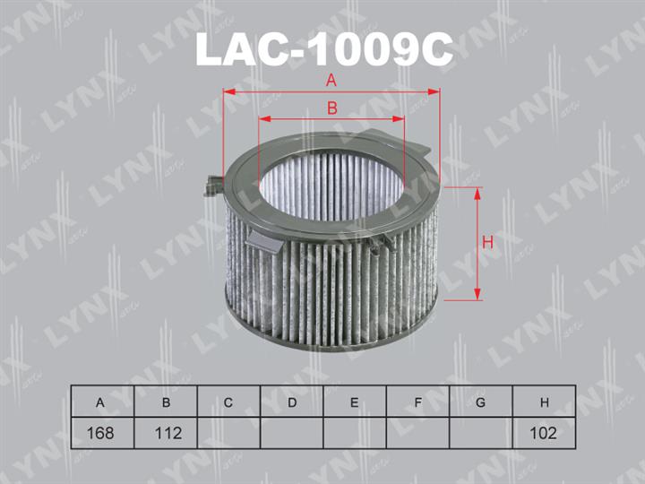 LYNXauto LAC-1009C Фільтр салону з активованим вугіллям LAC1009C: Приваблива ціна - Купити у Польщі на 2407.PL!