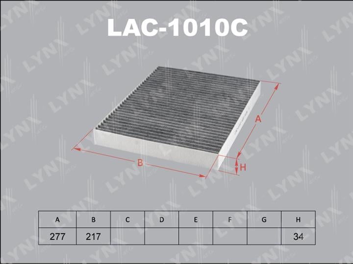 LYNXauto LAC-1010C Фильтр салона с активированным углем LAC1010C: Отличная цена - Купить в Польше на 2407.PL!