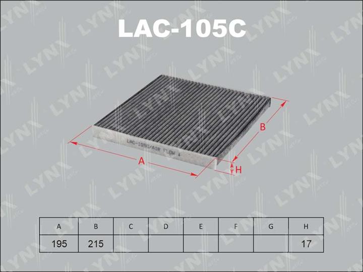 LYNXauto LAC-105C Aktivkohle-Kabinenfilter LAC105C: Kaufen Sie zu einem guten Preis in Polen bei 2407.PL!