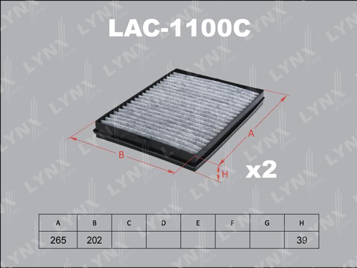 LYNXauto LAC-1100C Aktivkohle-Kabinenfilter LAC1100C: Kaufen Sie zu einem guten Preis in Polen bei 2407.PL!