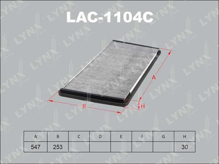 LYNXauto LAC-1104C Фільтр салону з активованим вугіллям LAC1104C: Приваблива ціна - Купити у Польщі на 2407.PL!