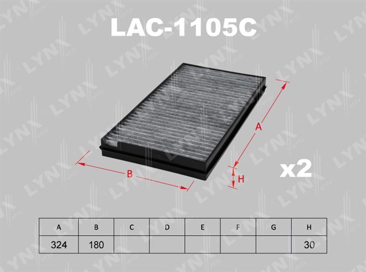 LYNXauto LAC-1105C Aktivkohle-Kabinenfilter LAC1105C: Kaufen Sie zu einem guten Preis in Polen bei 2407.PL!
