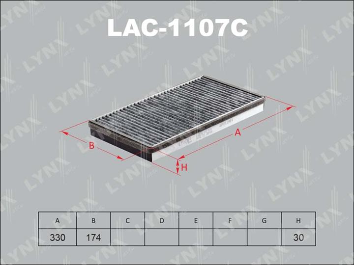 LYNXauto LAC-1107C Aktivkohle-Kabinenfilter LAC1107C: Kaufen Sie zu einem guten Preis in Polen bei 2407.PL!