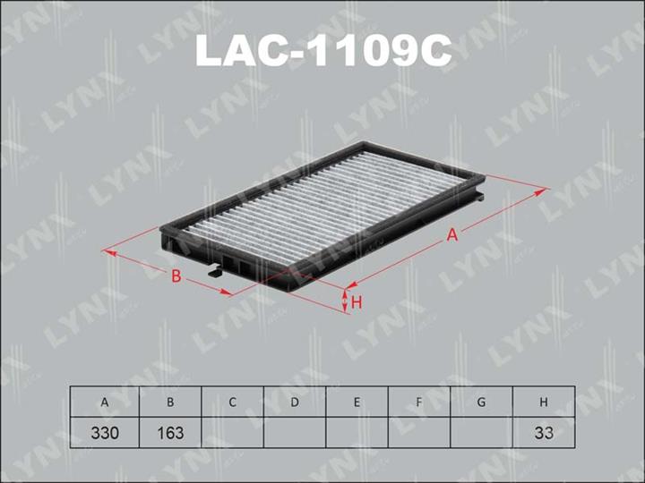 LYNXauto LAC-1109C Filtr kabinowy z węglem aktywnym LAC1109C: Dobra cena w Polsce na 2407.PL - Kup Teraz!