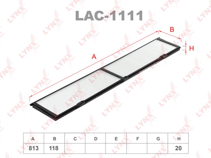 LYNXauto LAC-1111 Filter, interior air LAC1111: Buy near me in Poland at 2407.PL - Good price!