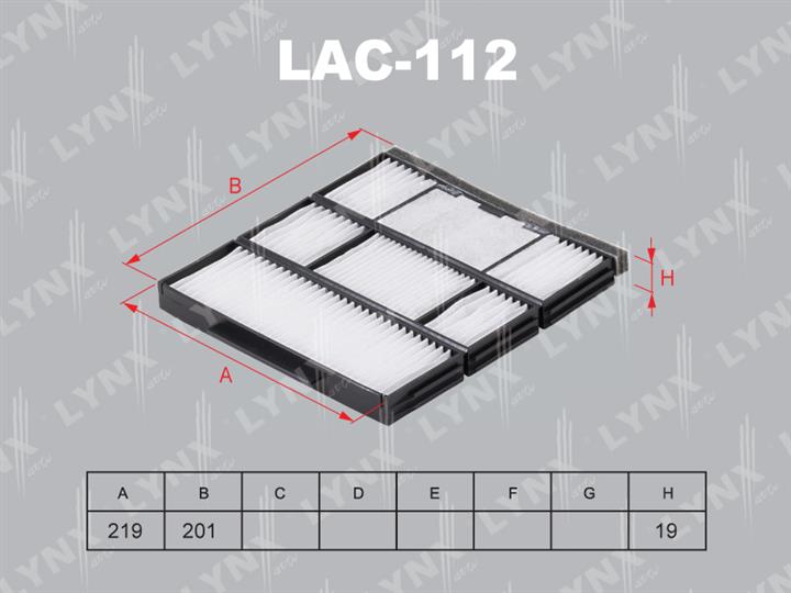 LYNXauto LAC-112 Filter, Innenraumluft LAC112: Kaufen Sie zu einem guten Preis in Polen bei 2407.PL!