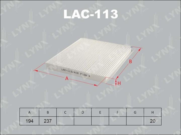 LYNXauto LAC-113 Filter, interior air LAC113: Buy near me in Poland at 2407.PL - Good price!
