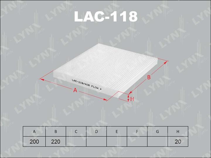 LYNXauto LAC-118 Filter, Innenraumluft LAC118: Kaufen Sie zu einem guten Preis in Polen bei 2407.PL!