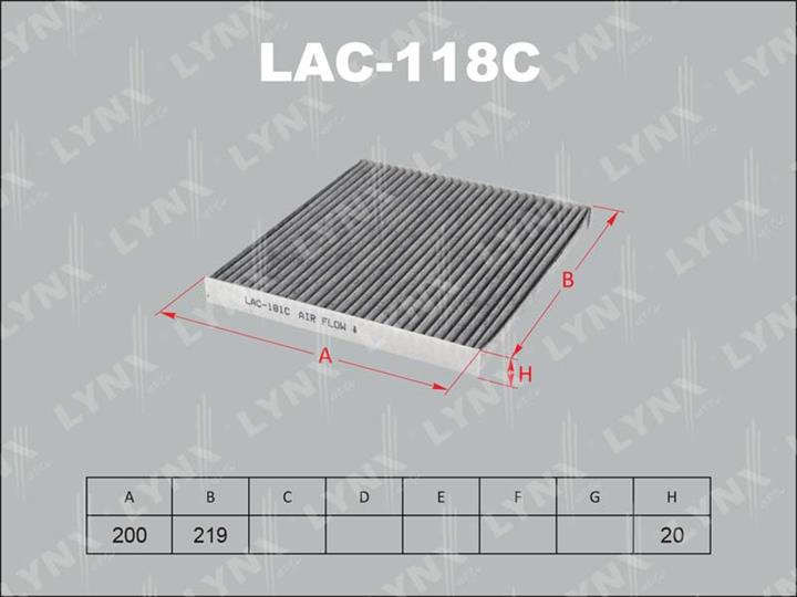 LYNXauto LAC-118C Filter, Innenraumluft LAC118C: Kaufen Sie zu einem guten Preis in Polen bei 2407.PL!