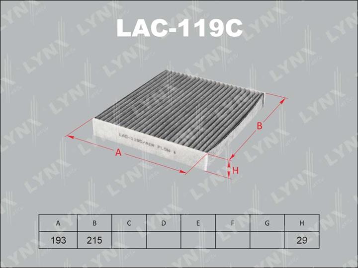 LYNXauto LAC-119C Filter, Innenraumluft LAC119C: Kaufen Sie zu einem guten Preis in Polen bei 2407.PL!
