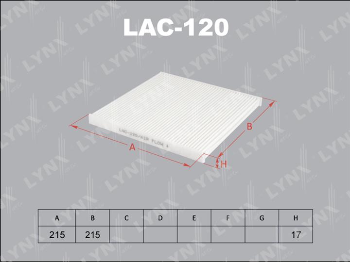 LYNXauto LAC-120 Filtr kabinowy LAC120: Dobra cena w Polsce na 2407.PL - Kup Teraz!