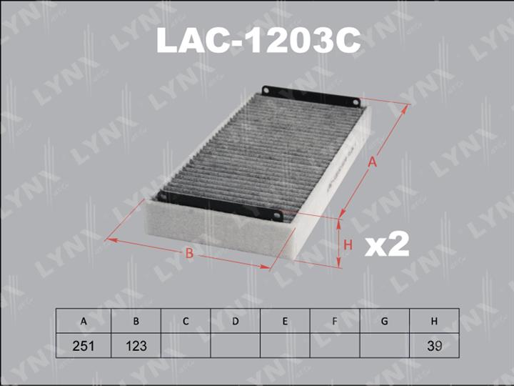 LYNXauto LAC-1203C Aktivkohle-Kabinenfilter LAC1203C: Kaufen Sie zu einem guten Preis in Polen bei 2407.PL!