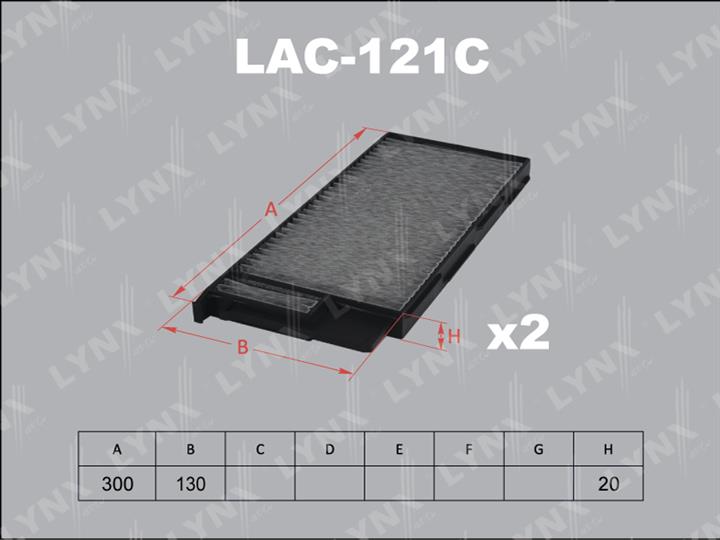 LYNXauto LAC-121C Фільтр салону з активованим вугіллям LAC121C: Приваблива ціна - Купити у Польщі на 2407.PL!