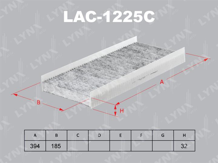 LYNXauto LAC-1225C Filtr kabinowy z węglem aktywnym LAC1225C: Dobra cena w Polsce na 2407.PL - Kup Teraz!