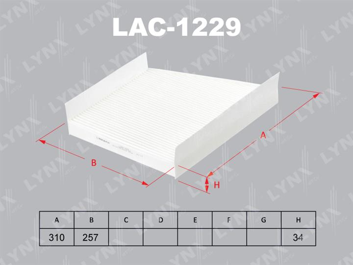LYNXauto LAC-1229 Фільтр салону LAC1229: Приваблива ціна - Купити у Польщі на 2407.PL!