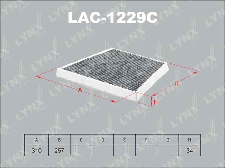 LYNXauto LAC-1229C Фільтр салону з активованим вугіллям LAC1229C: Приваблива ціна - Купити у Польщі на 2407.PL!