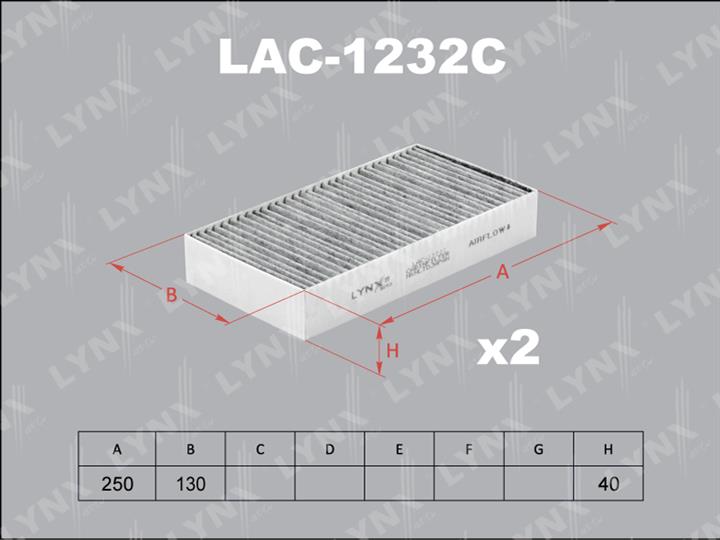 LYNXauto LAC-1232C Фильтр салона с активированным углем LAC1232C: Отличная цена - Купить в Польше на 2407.PL!