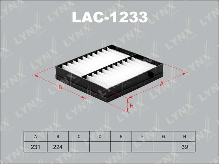 LYNXauto LAC-1233 Filter, interior air LAC1233: Buy near me in Poland at 2407.PL - Good price!