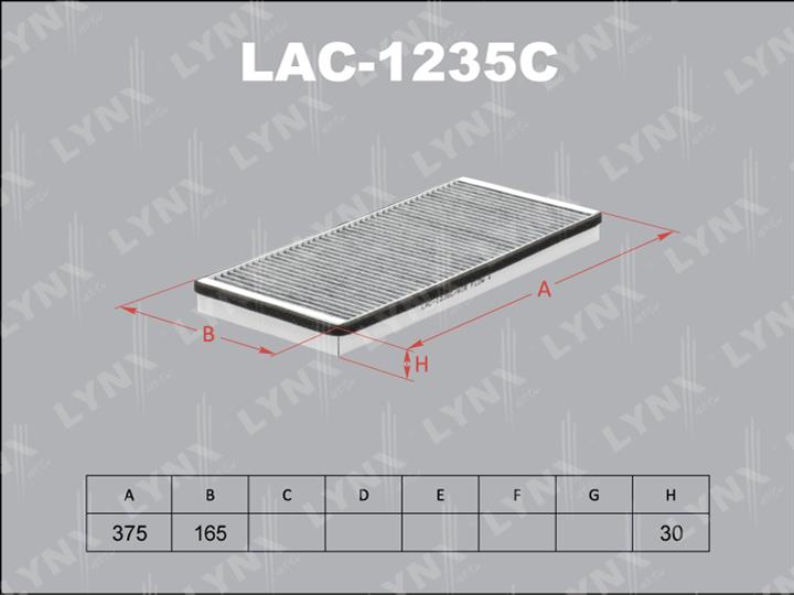 LYNXauto LAC-1235C Aktivkohle-Kabinenfilter LAC1235C: Kaufen Sie zu einem guten Preis in Polen bei 2407.PL!