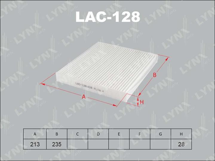 LYNXauto LAC-128 Фильтр салона LAC128: Отличная цена - Купить в Польше на 2407.PL!