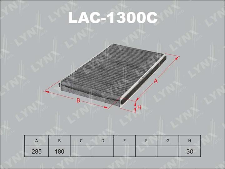 LYNXauto LAC-1300C Aktivkohle-Kabinenfilter LAC1300C: Kaufen Sie zu einem guten Preis in Polen bei 2407.PL!