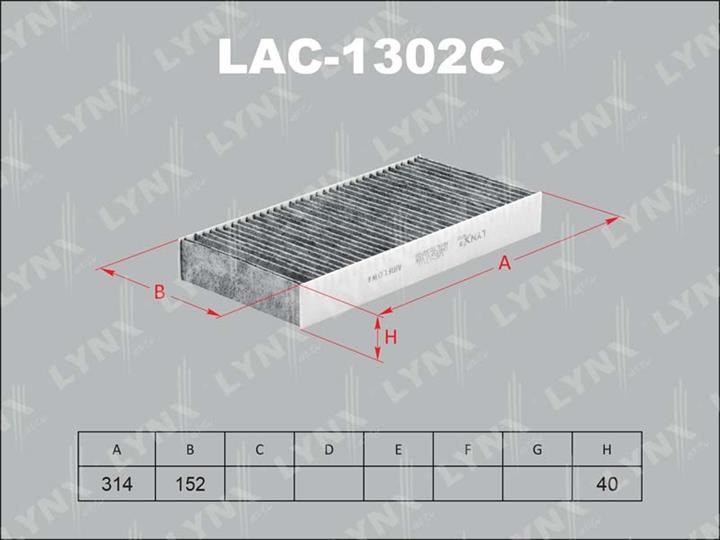 LYNXauto LAC-1302C Фильтр салона с активированным углем LAC1302C: Отличная цена - Купить в Польше на 2407.PL!