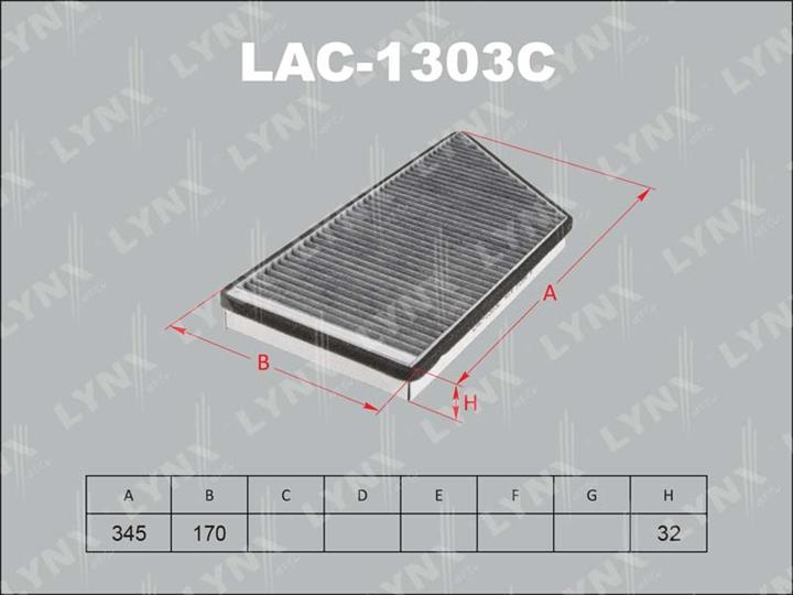 LYNXauto LAC-1303C Фільтр салону з активованим вугіллям LAC1303C: Приваблива ціна - Купити у Польщі на 2407.PL!