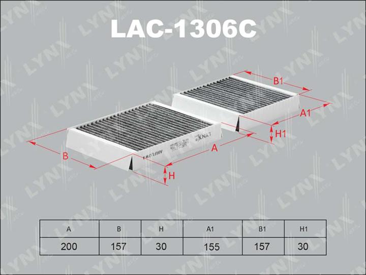 LYNXauto LAC-1306C Фільтр салону з активованим вугіллям LAC1306C: Купити у Польщі - Добра ціна на 2407.PL!