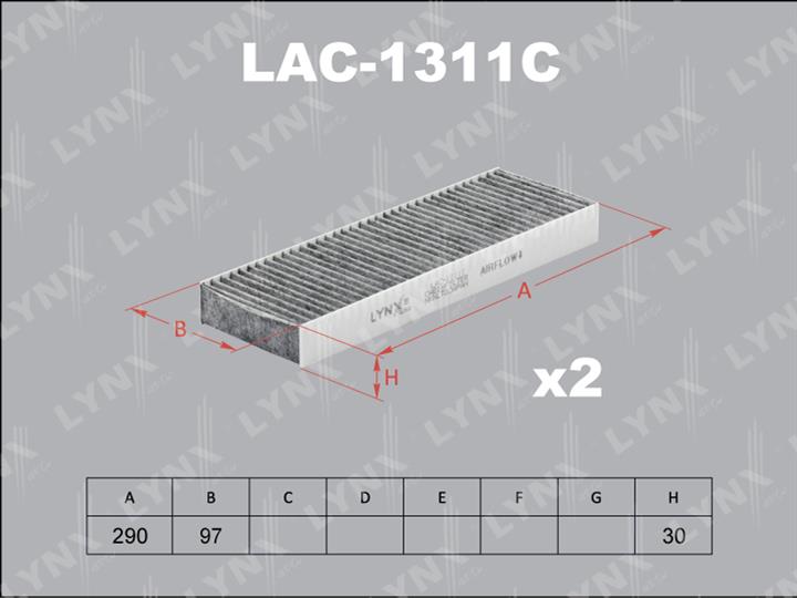 LYNXauto LAC-1311C Aktivkohle-Kabinenfilter LAC1311C: Kaufen Sie zu einem guten Preis in Polen bei 2407.PL!