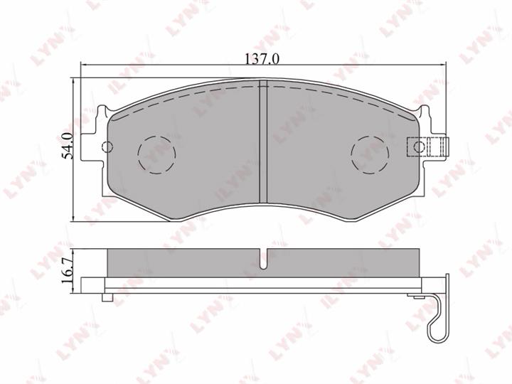 LYNXauto BD-5708 Brake Pad Set, disc brake BD5708: Buy near me in Poland at 2407.PL - Good price!
