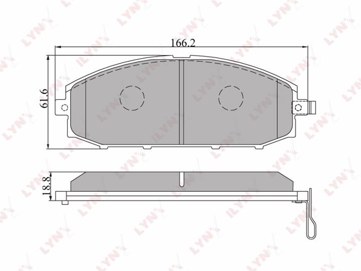 LYNXauto BD-5715 Brake Pad Set, disc brake BD5715: Buy near me in Poland at 2407.PL - Good price!