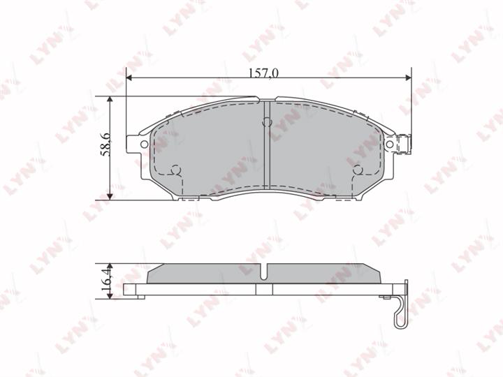 LYNXauto BD-5725 Brake Pad Set, disc brake BD5725: Buy near me in Poland at 2407.PL - Good price!