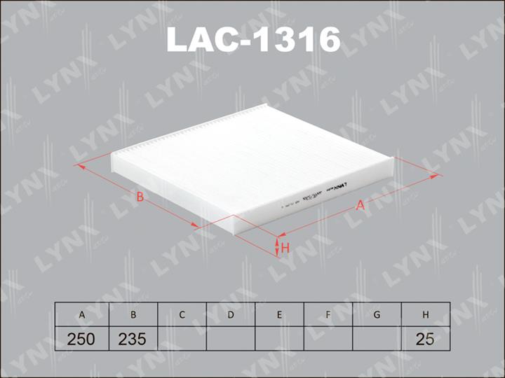 LYNXauto LAC-1316 Filter, Innenraumluft LAC1316: Kaufen Sie zu einem guten Preis in Polen bei 2407.PL!