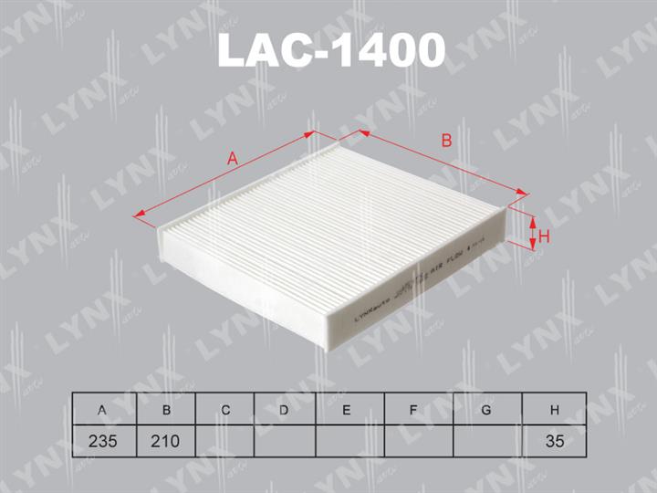 LYNXauto LAC-1400 Filter, interior air LAC1400: Buy near me in Poland at 2407.PL - Good price!