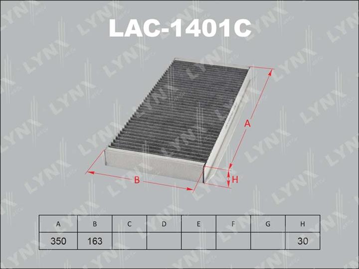 LYNXauto LAC-1401C Фильтр салона с активированным углем LAC1401C: Отличная цена - Купить в Польше на 2407.PL!